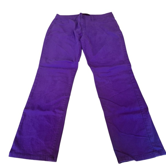 Gloria Vanderbilt Sadie Slim Fit Jeans Purple Denim Women’s 12 Stretch in EUC - Picture 3 of 10